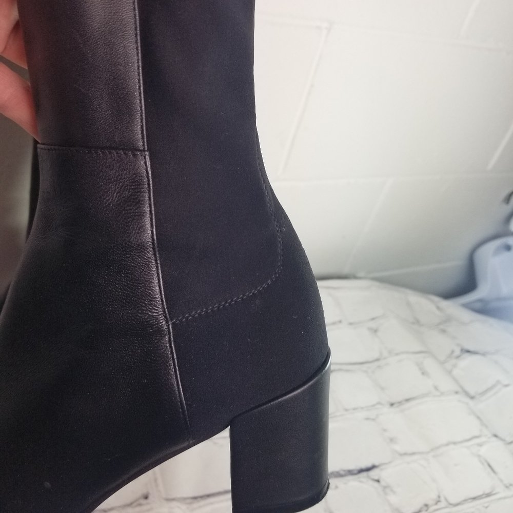Stuart Weitzman Harper 60 black leather over the knee boots - Picture 8 of 11
